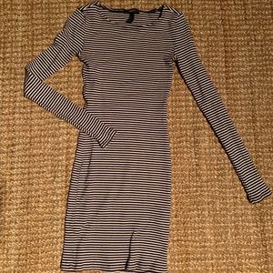 Navy and white striped dress. Size small.